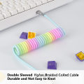 Double-sleeved Paracord coil cable mechanical keyboard